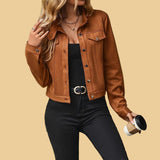 Women's Casual Cropped Casual Jacket