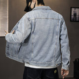 Oversized Slim Korean Fashion Casual Washed Casual Denim Jacket