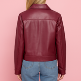 Cool And Wild Lapel Leather Biker's Leather Jacket