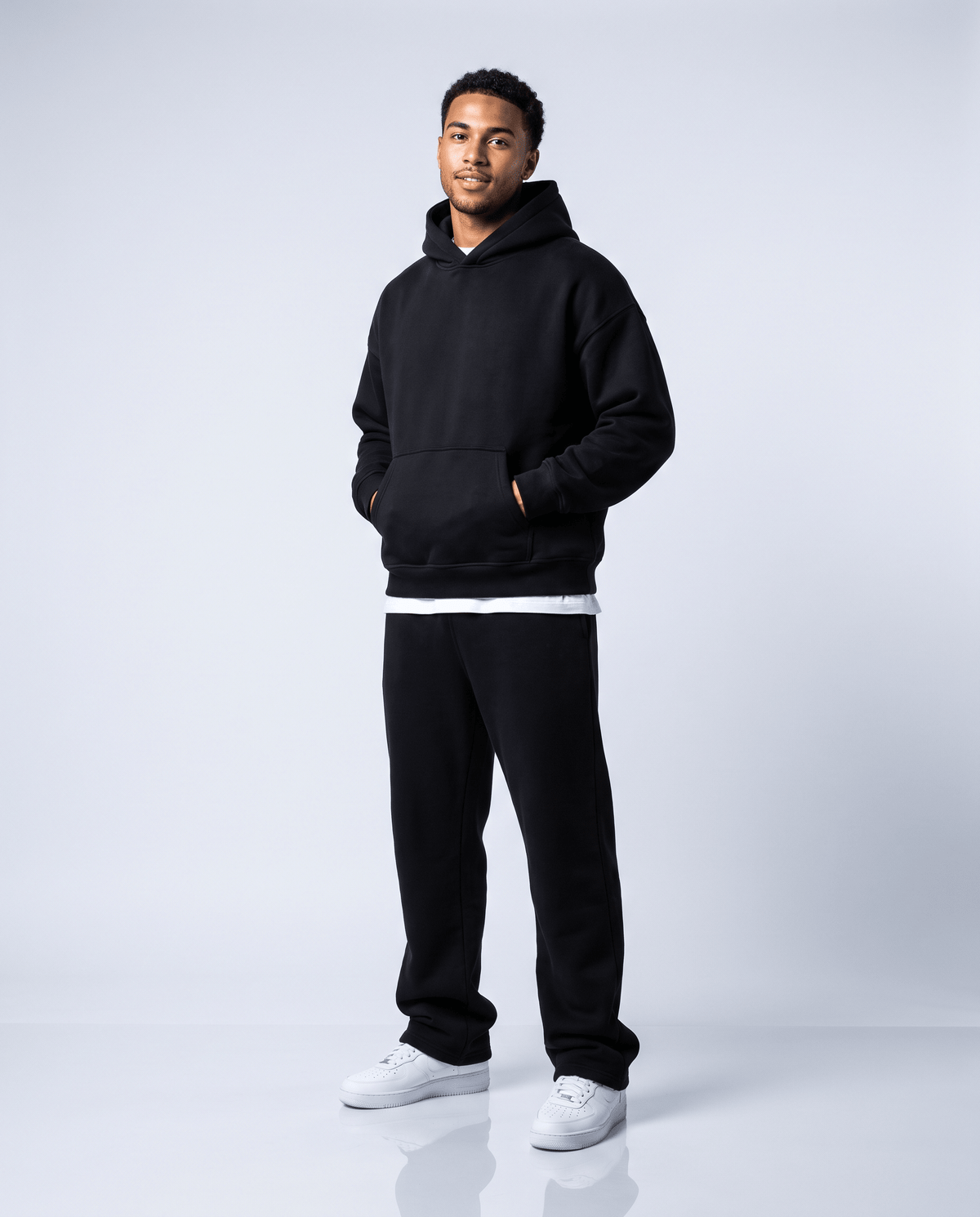 Ensemble oversize Bronx Oryass, hoodie et jogging, coloris noir