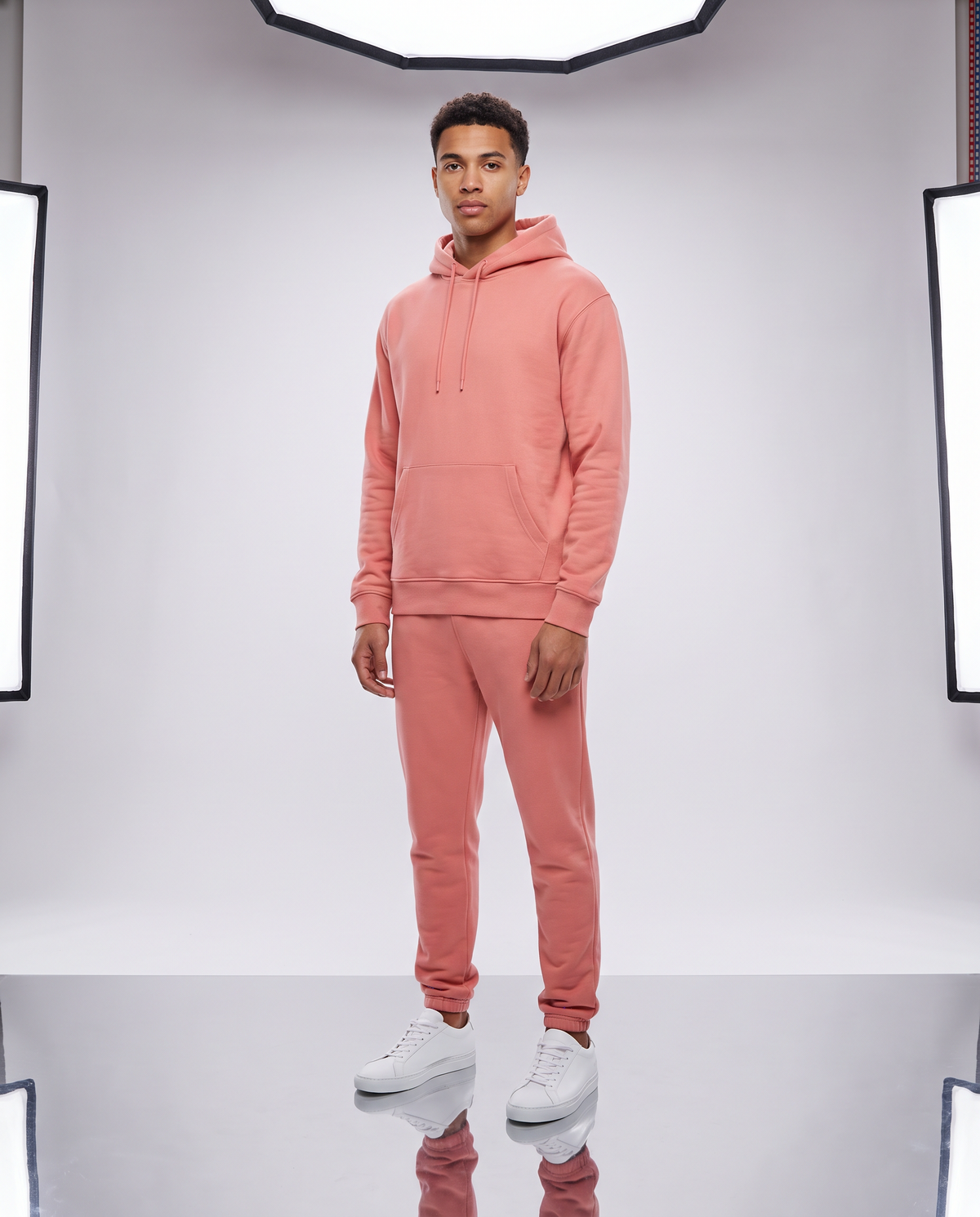 Ensemble Fleece Jab saumon