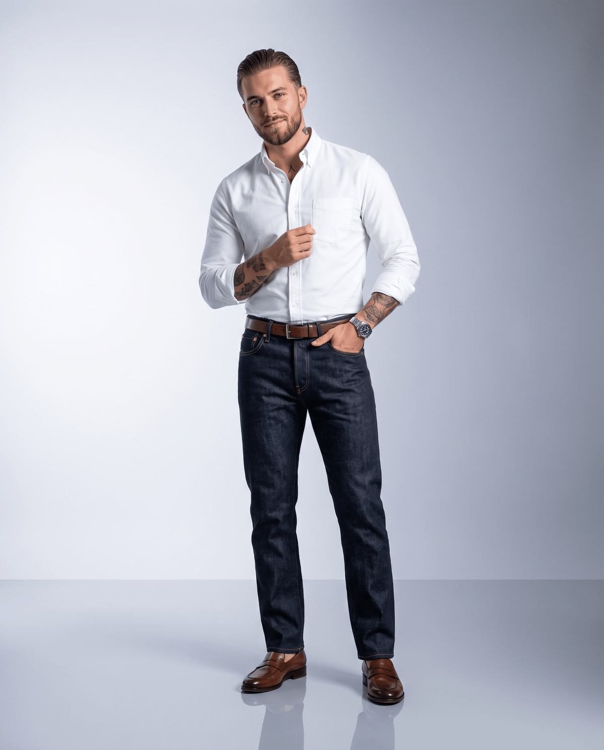 Jean droit Regular homme Oryass, collection Denim 01