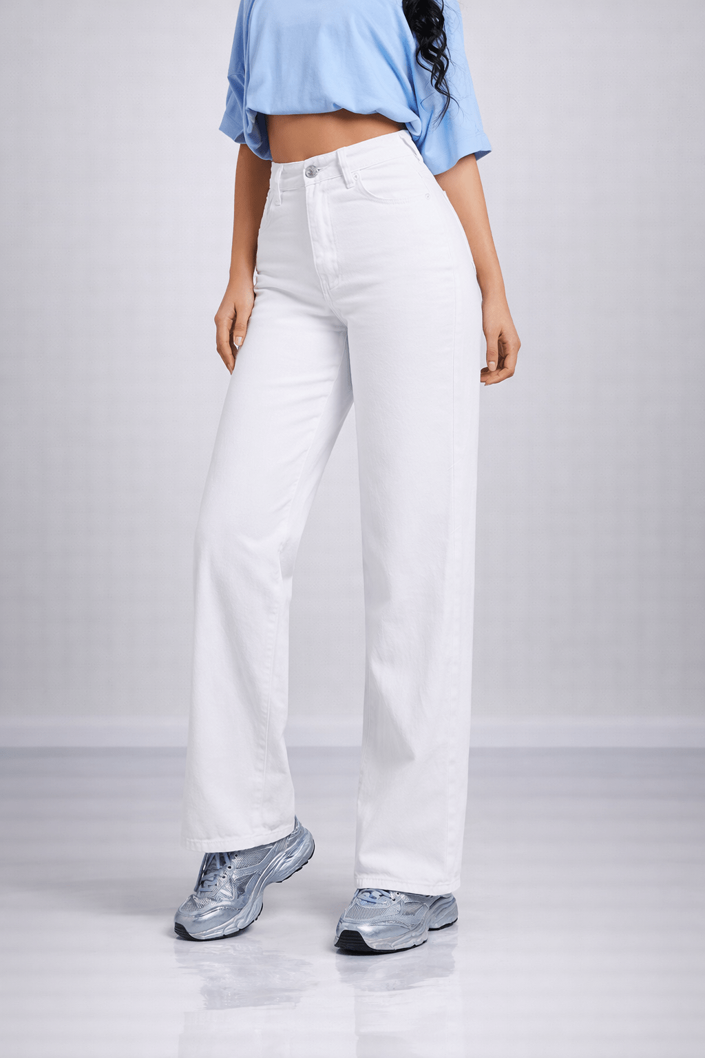 Jean Femme Taille Haute Coupe Large - oryass.com