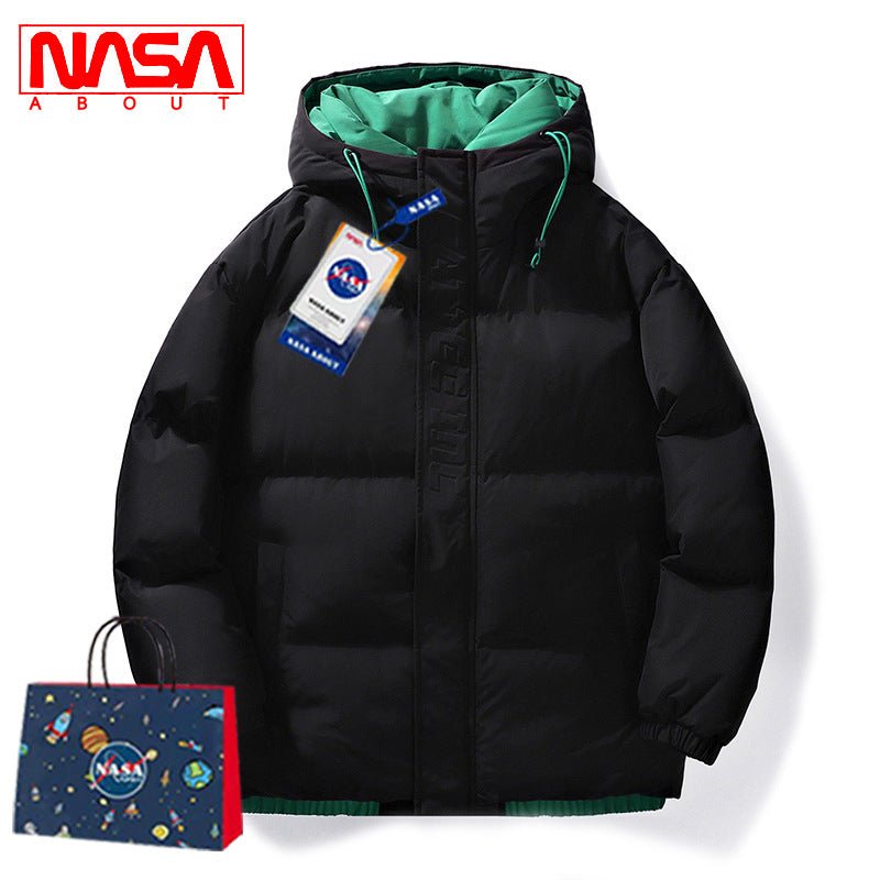 Men's Loose Hooded Cotton - padded Jacket - oryass.com