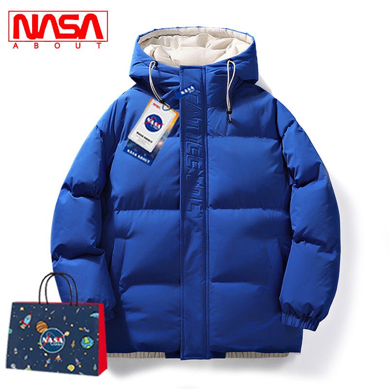 Men's Loose Hooded Cotton - padded Jacket - oryass.com