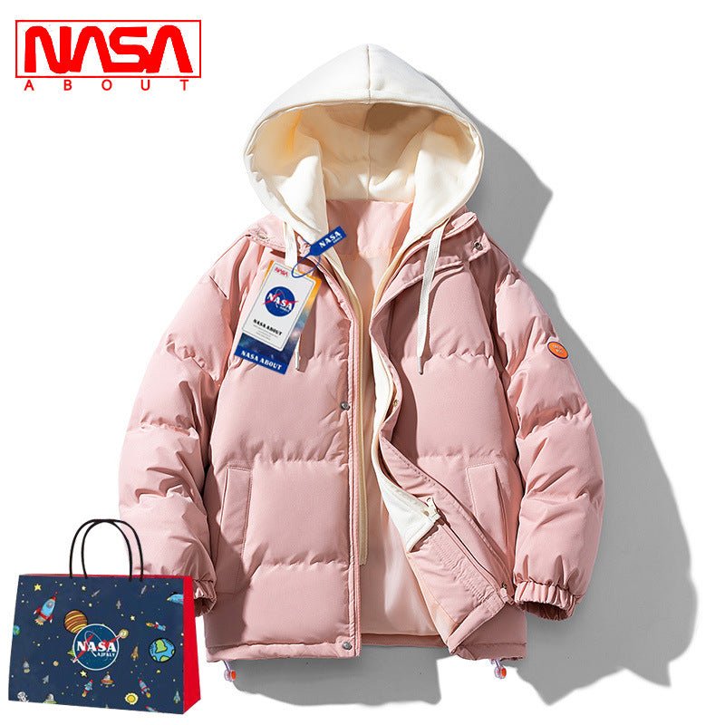 Men's Loose Hooded Cotton - padded Jacket - oryass.com