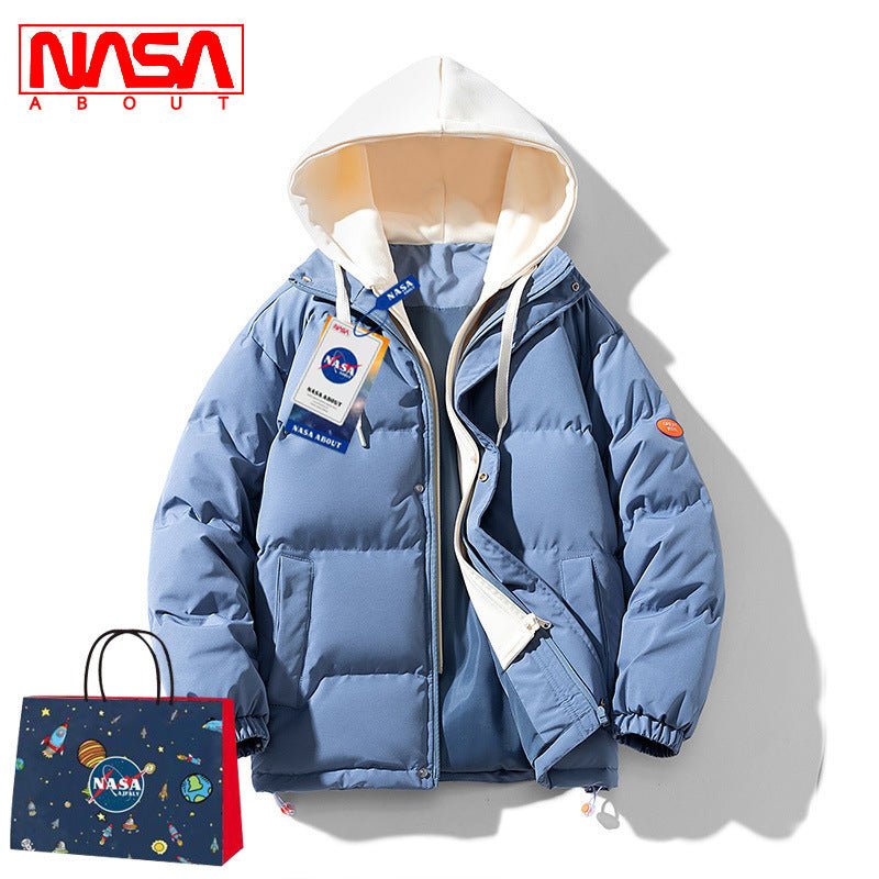 Men's Loose Hooded Cotton - padded Jacket - oryass.com