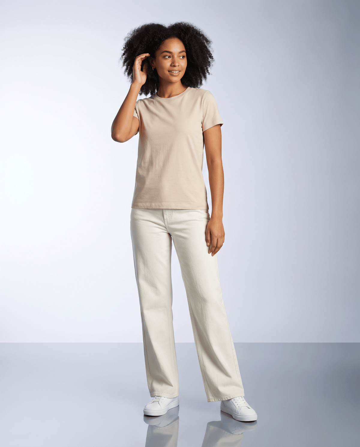 T-shirt Essentiel Palma Oryass, coloris beige