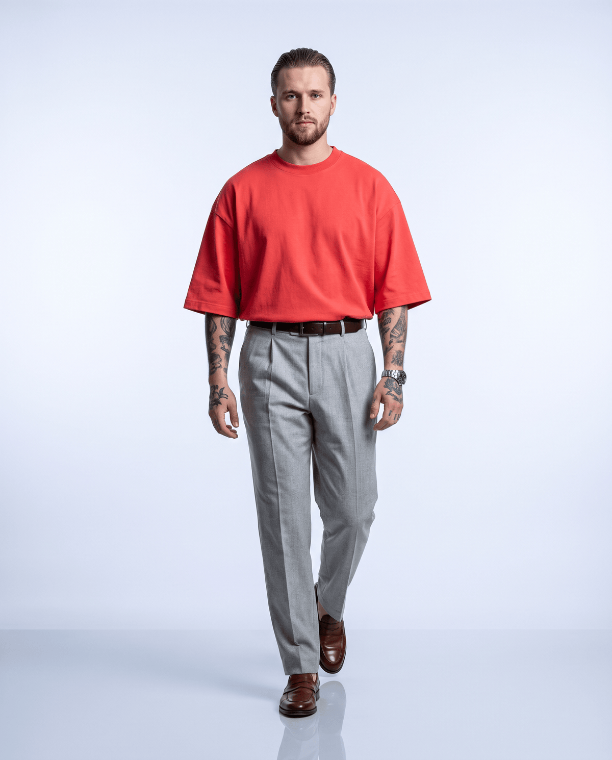 T-shirt oversize Oken 230 Oryass, coloris turquoise, autre vue
