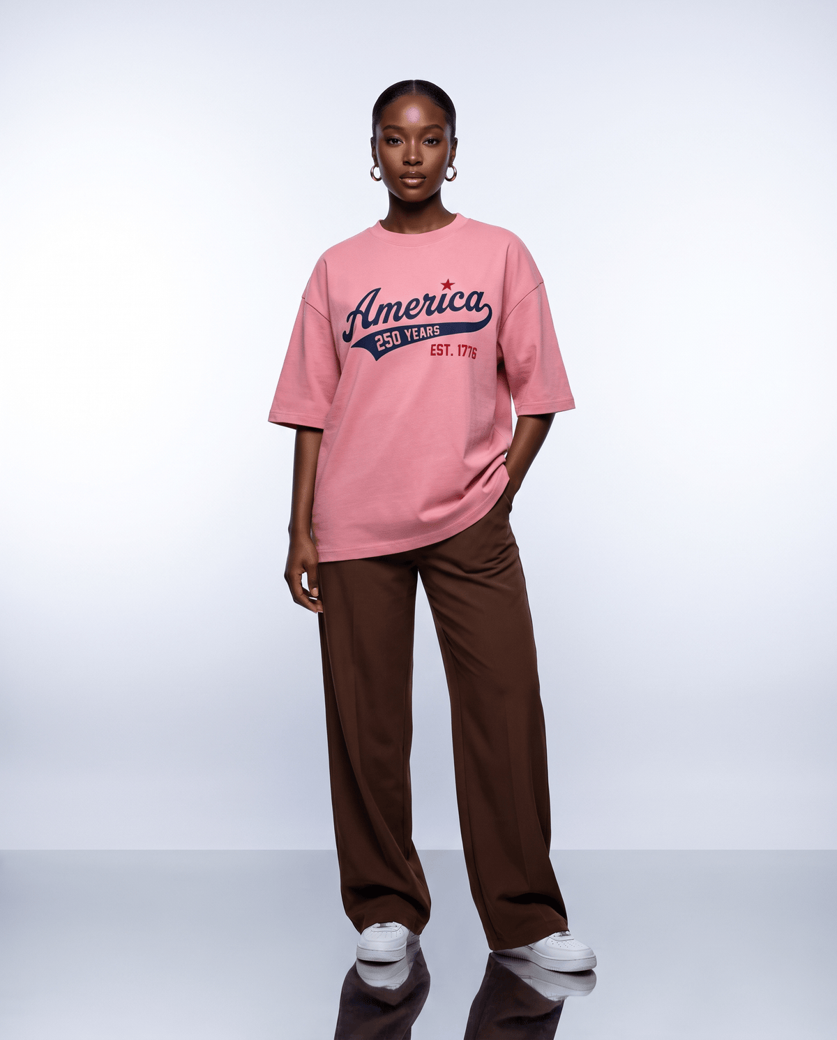 T-shirt oversize Riviera Club America 250, script baseball America