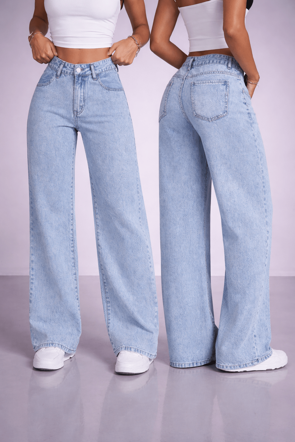 Women's High Waist Straight Leg Jeans - oryass.com