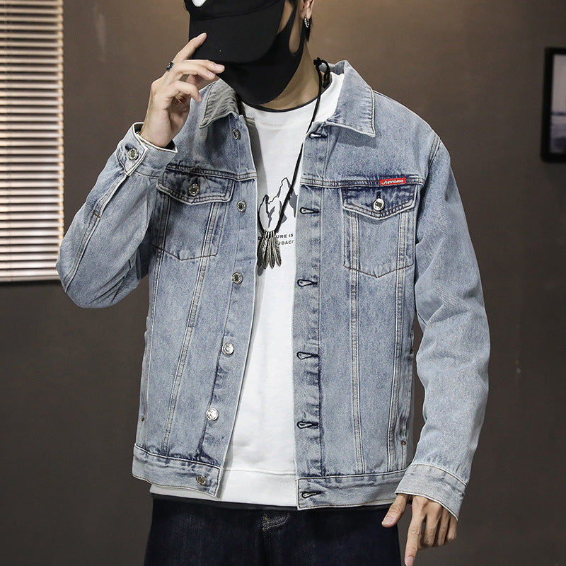 Oversized Slim Korean Fashion Casual Washed Casual Denim Jacket
