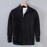 Men's Half Turtleneck Thickened Knitted Sweater
