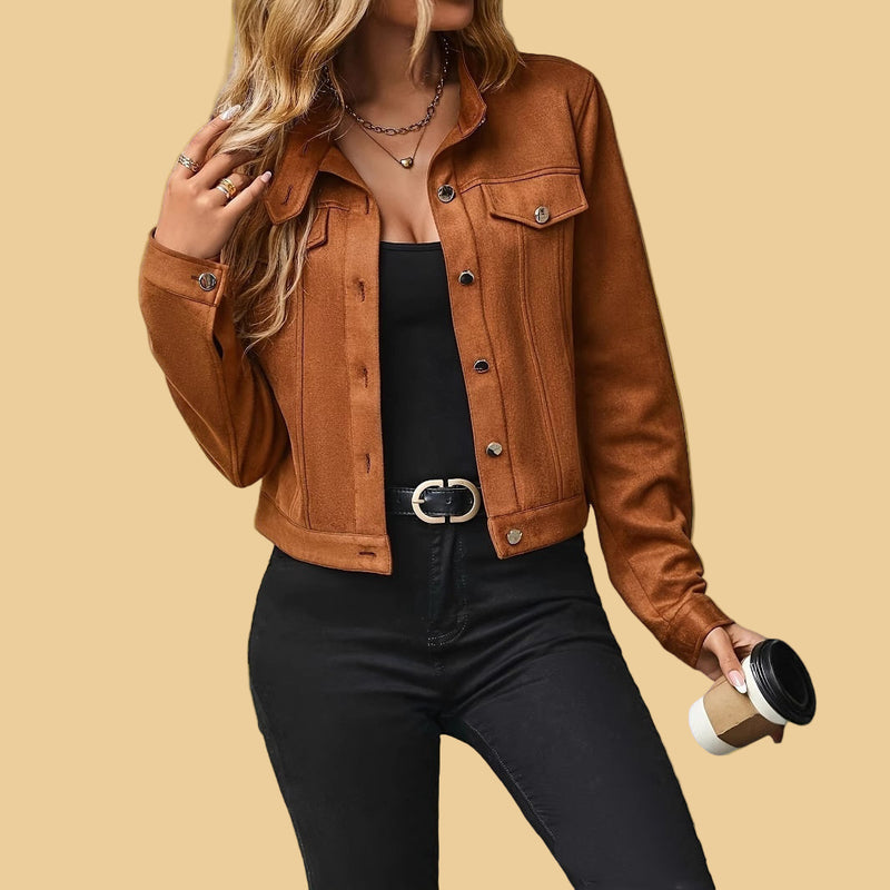 Women's Casual Cropped Casual Jacket