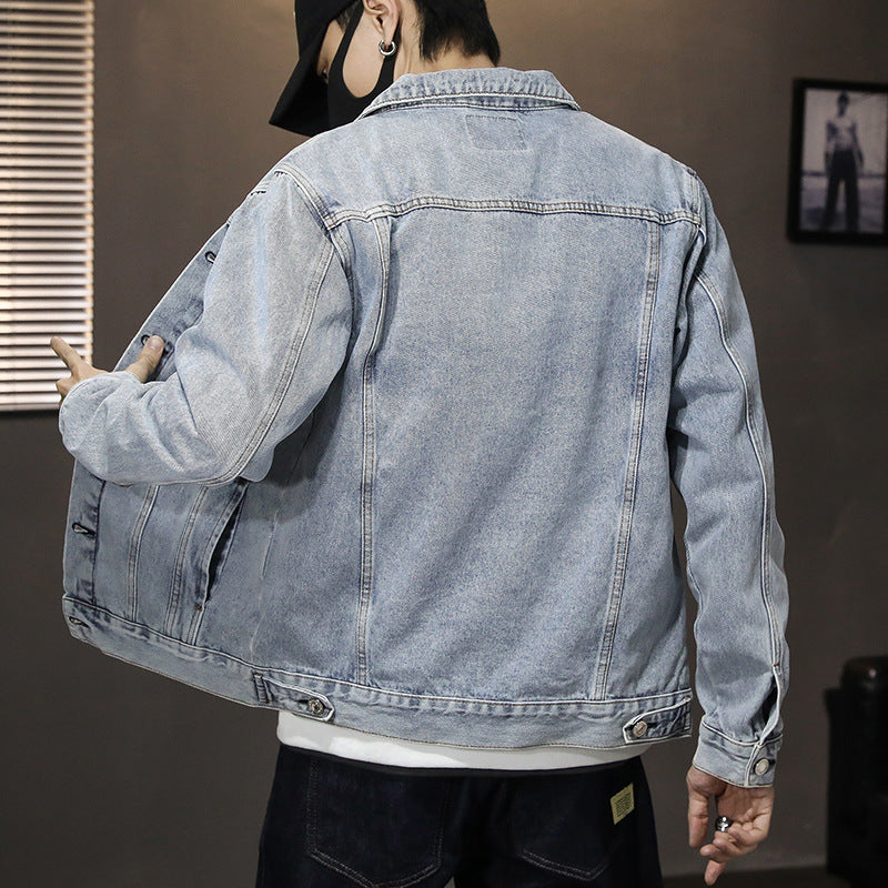 Oversized Slim Korean Fashion Casual Washed Casual Denim Jacket