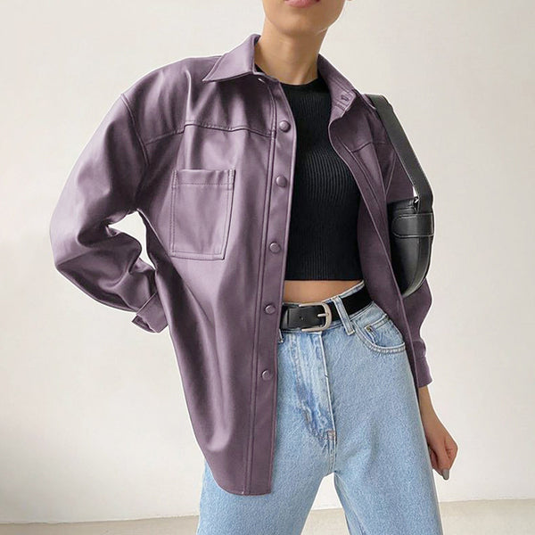 Blouson de moto en cuir pour femme