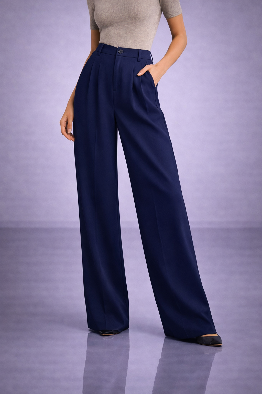 Pantalon de costume affirmé et sophistication moderne.