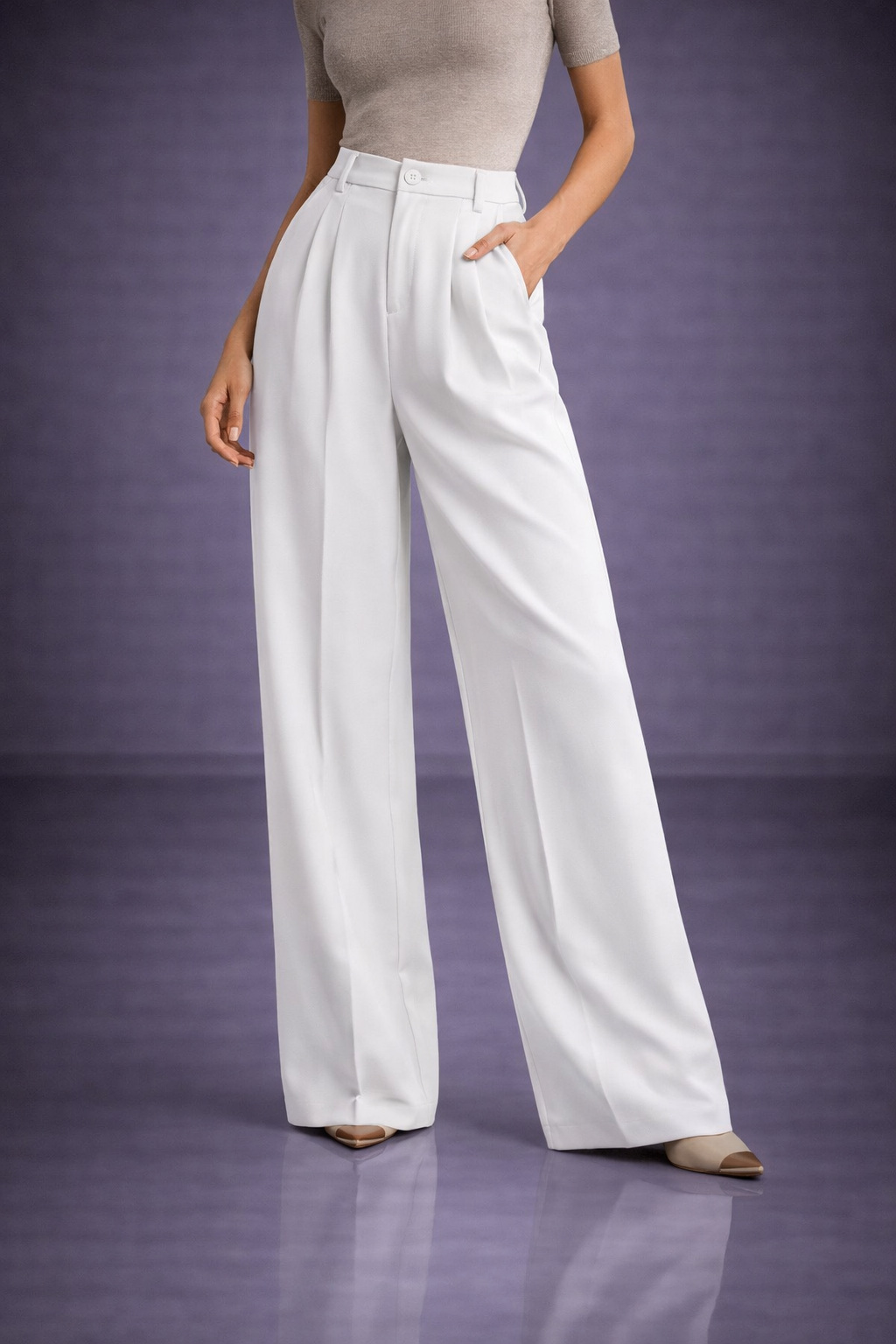 Pantalon de costume affirmé et sophistication moderne.