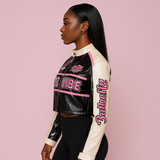 Short PU Leather Motorcycle Suit Women's Jacket Racing Suit Coat