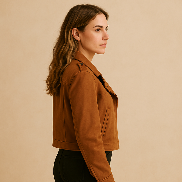 Women's Casual Cropped Casual Jacket