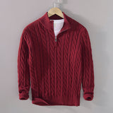 Men's Half Turtleneck Thickened Knitted Sweater