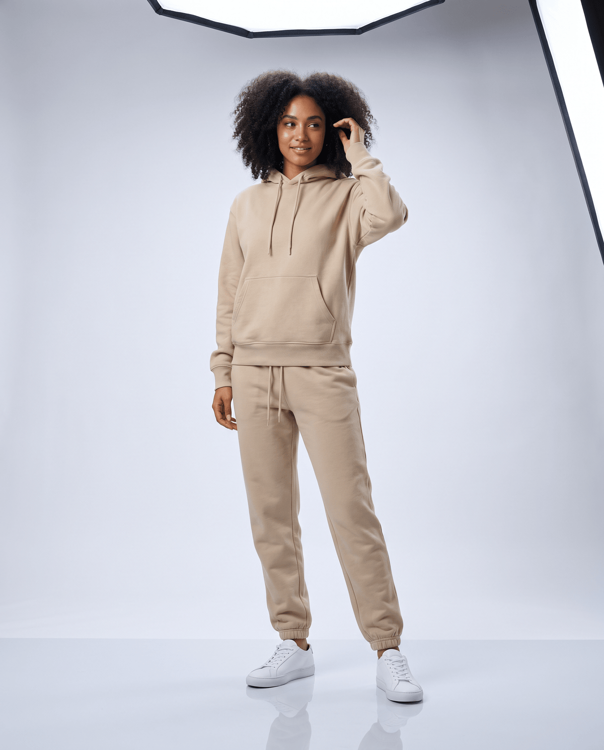 Ensemble fleece Jab Oryass, coloris moutarde, autre vue