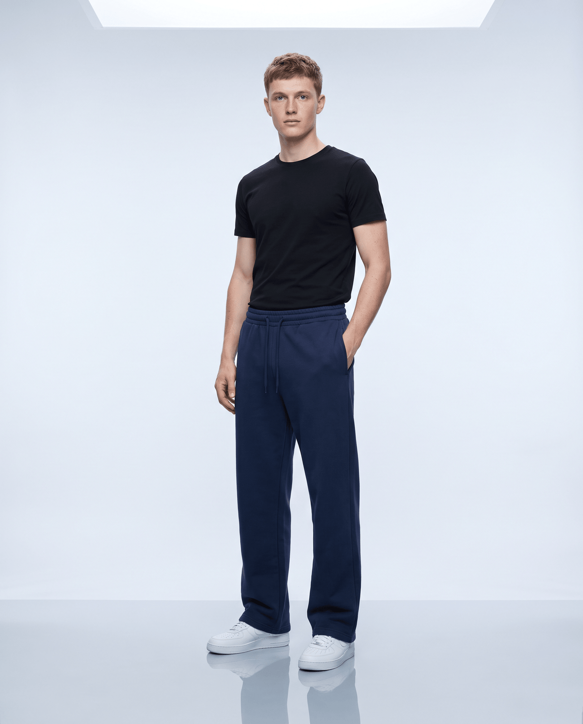 Jogging jambe large Rivoli Oryass, coloris marine