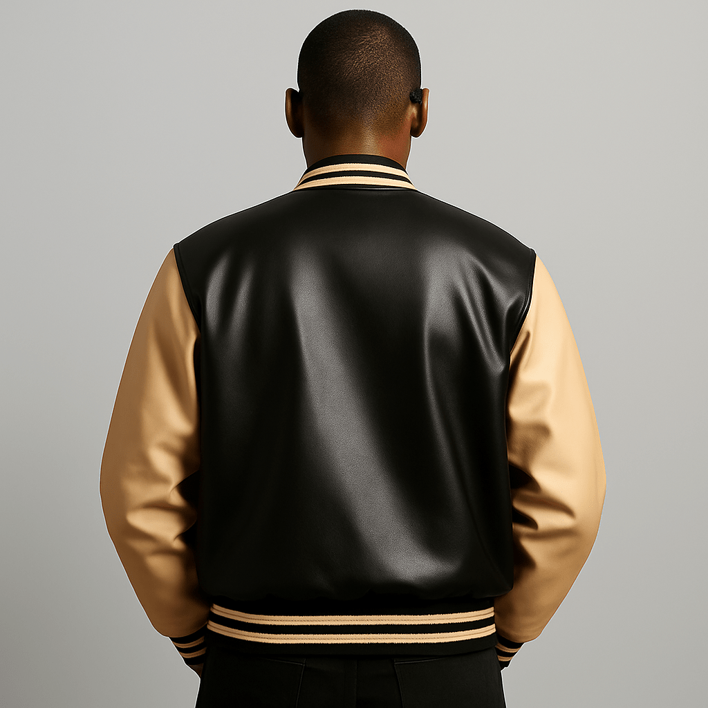 Manteau en cuir brodé américain - oryass.com