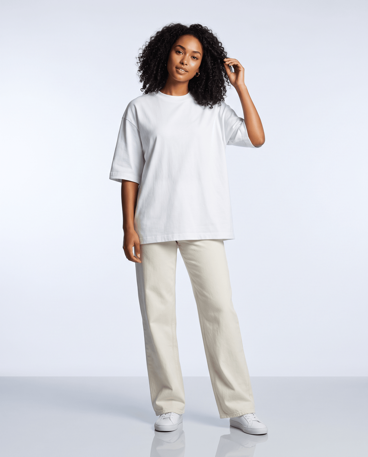 T-shirt coupe boxy Rio Oryass, coloris blanc