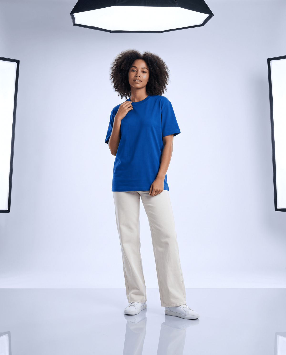 T-shirt lourd Kaize 310 g Oryass, coloris bleu roi