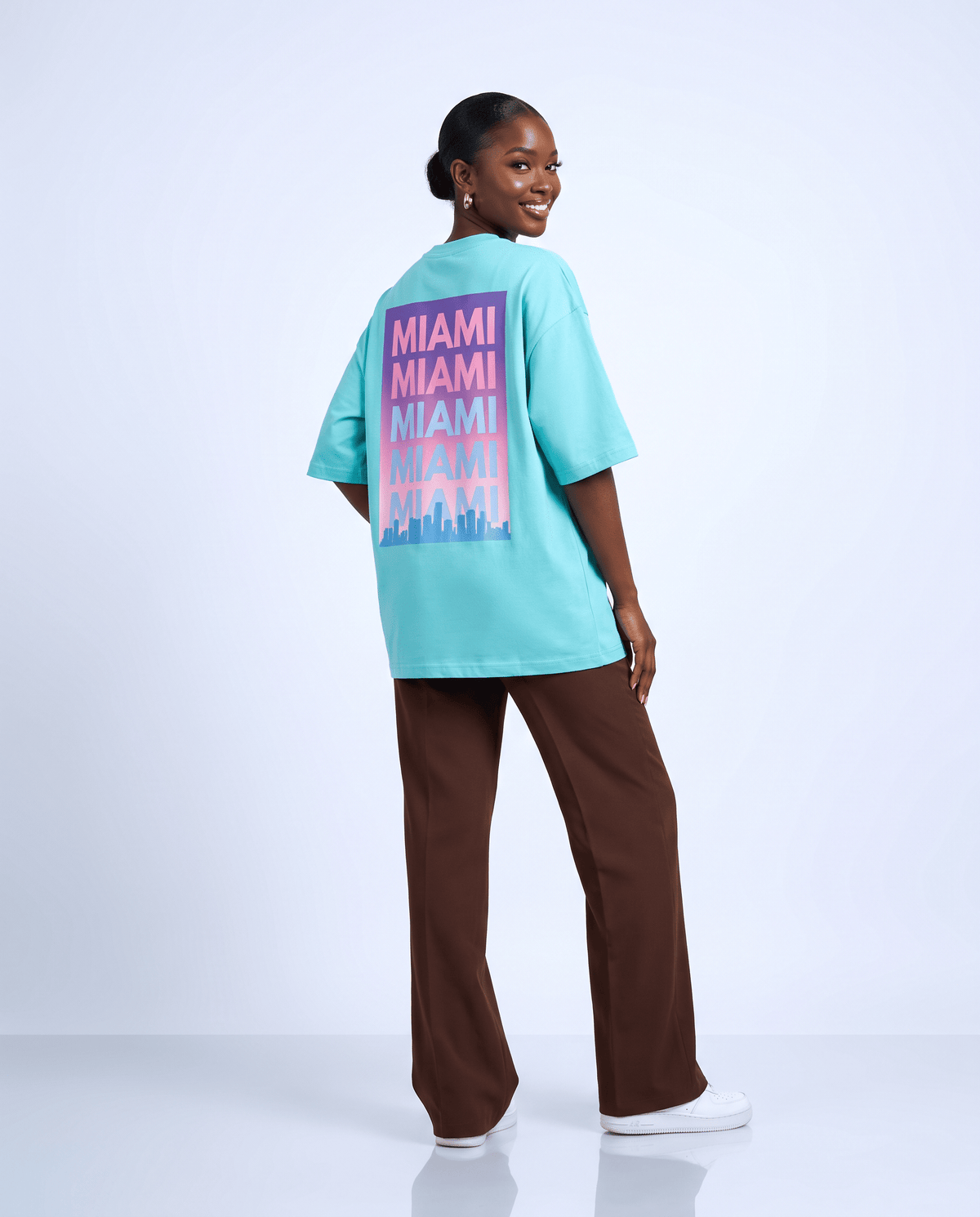 T-shirt oversize Riviera Club Miami Sunset, deuxième vue