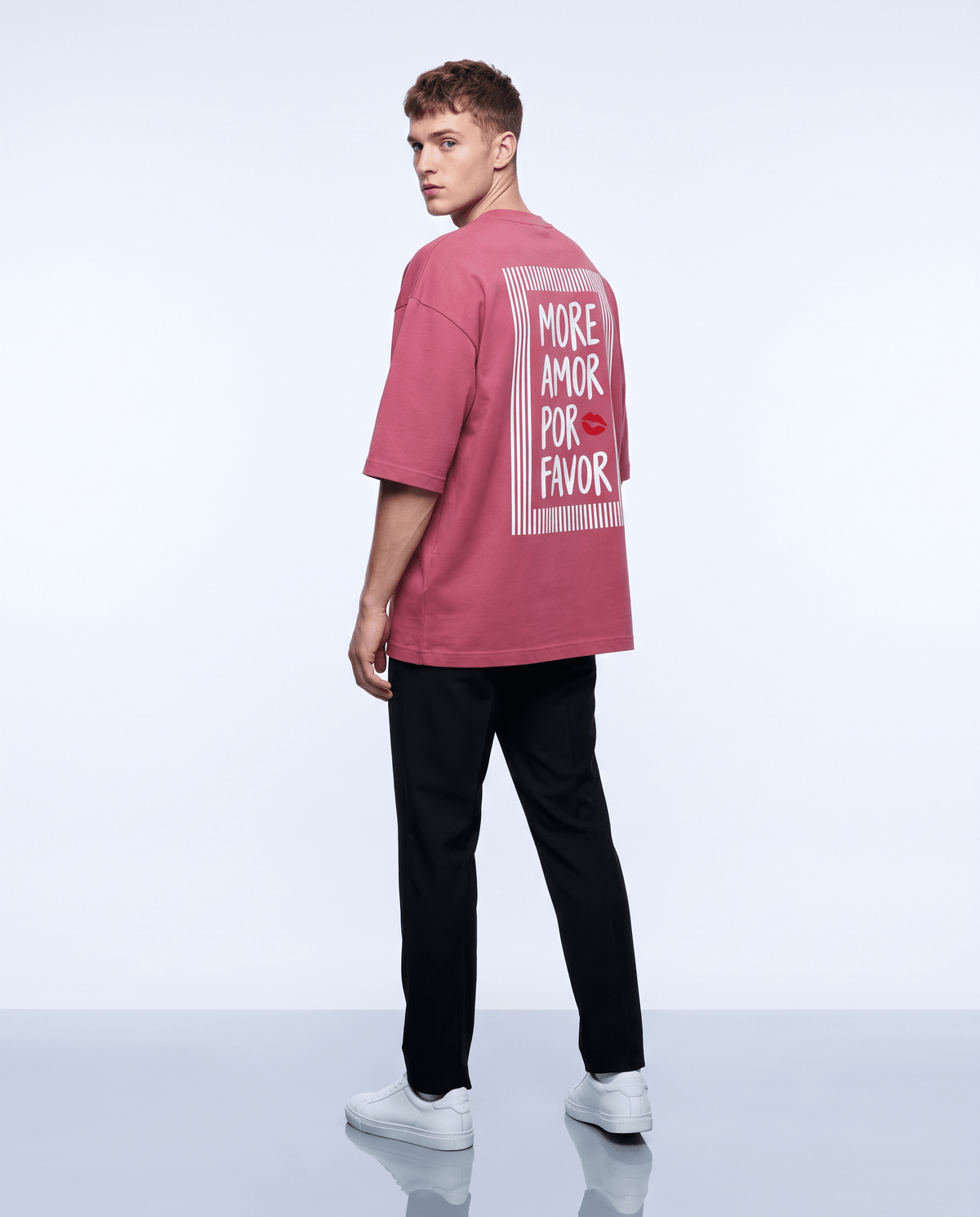 T-shirt oversize Riviera Club More Amor, message More Amor Por Favor