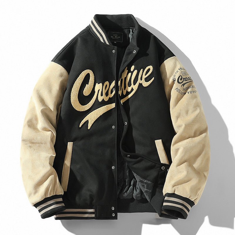 Veste d’hiver matelassée en coton col montant Jacquard chaud - oryass.com