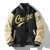 Veste d’hiver matelassée en coton col montant Jacquard chaud - oryass.com