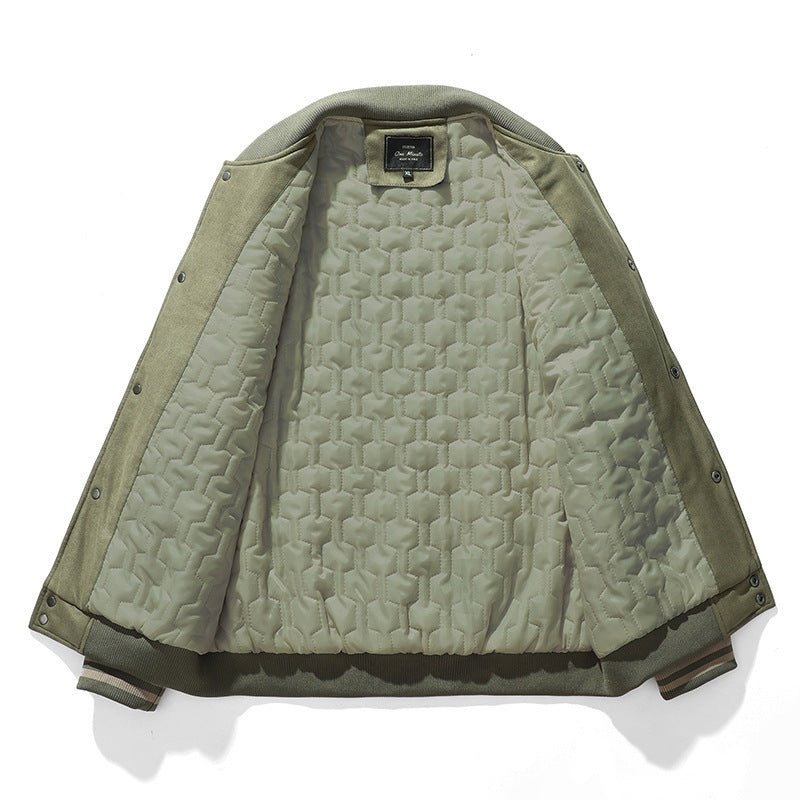Veste d’hiver matelassée en coton col montant Jacquard chaud - oryass.com