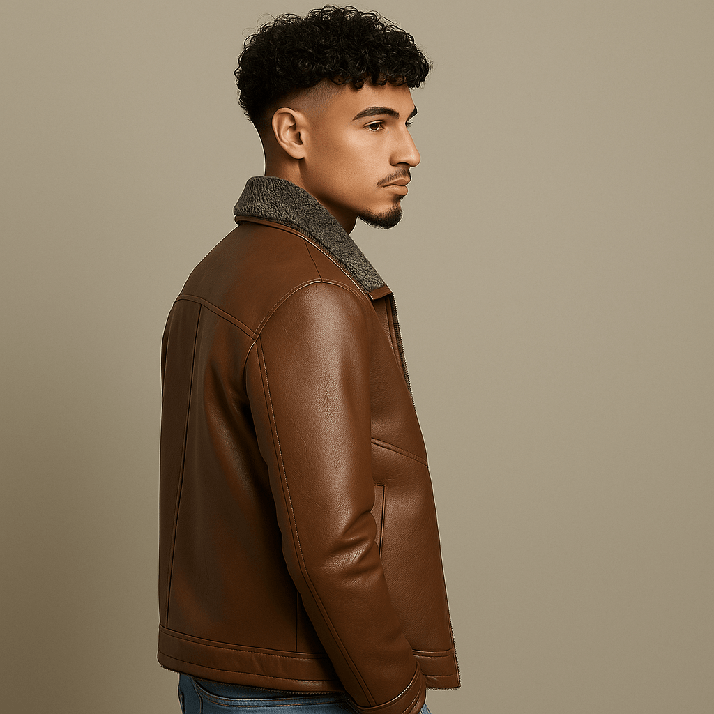 Veste en Cuir Alpha Luxe ® - oryass.com