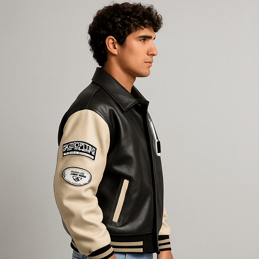 Veste en similicuir pour homme. - oryass.com