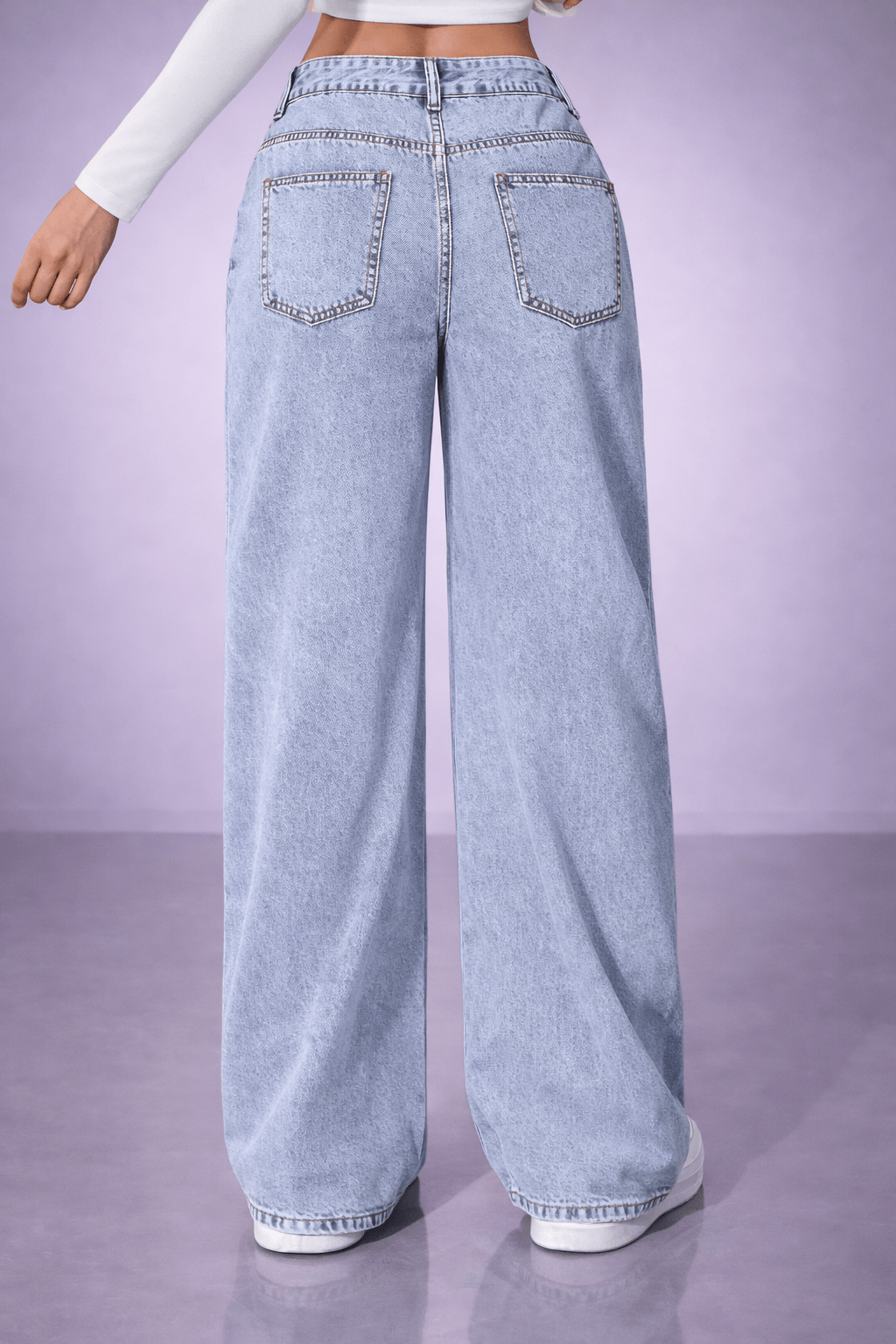 Women's High Waist Straight Leg Jeans - oryass.com